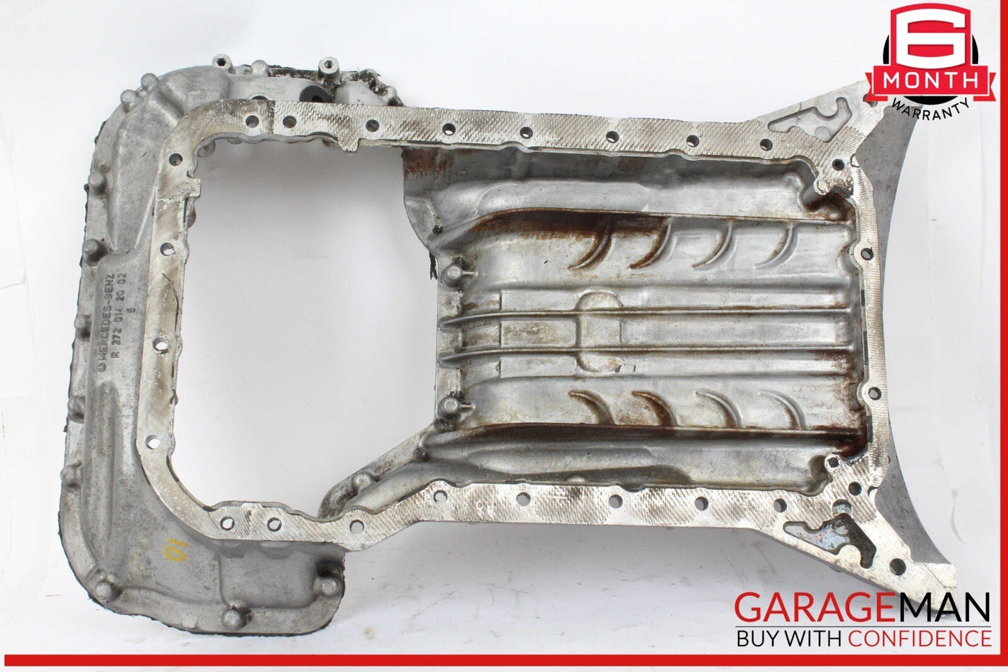 06-13 Mercedes W221 S400 Hybrid Engine Upper Oil Sump Baffle Pan 2720142002 OEM