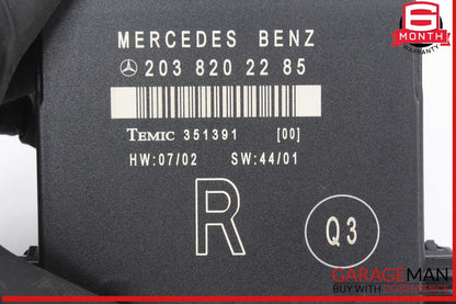 01-07 Mercedes W203 C240 C350 Rear Right Side Door Control Module 2038202285