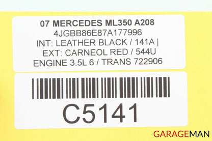06-12 Mercedes W164 ML350 GL450 Front Right Side Seat Control Switch Trim Cover