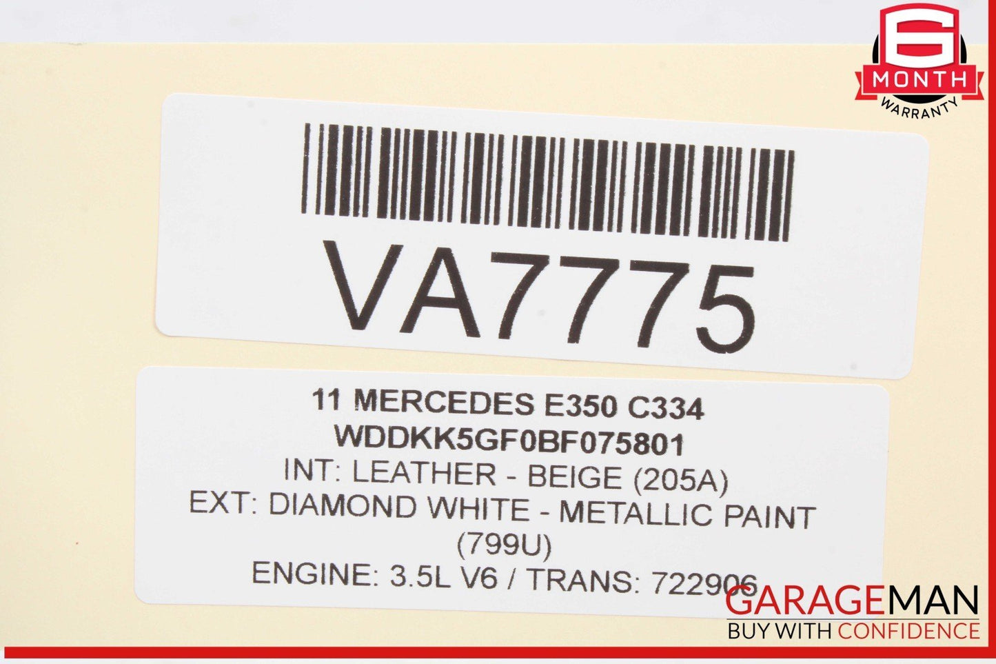 11-17 Mercedes W207 E350 E500 E500 Shark Fin Radio Antenna White 2078201375 OEM