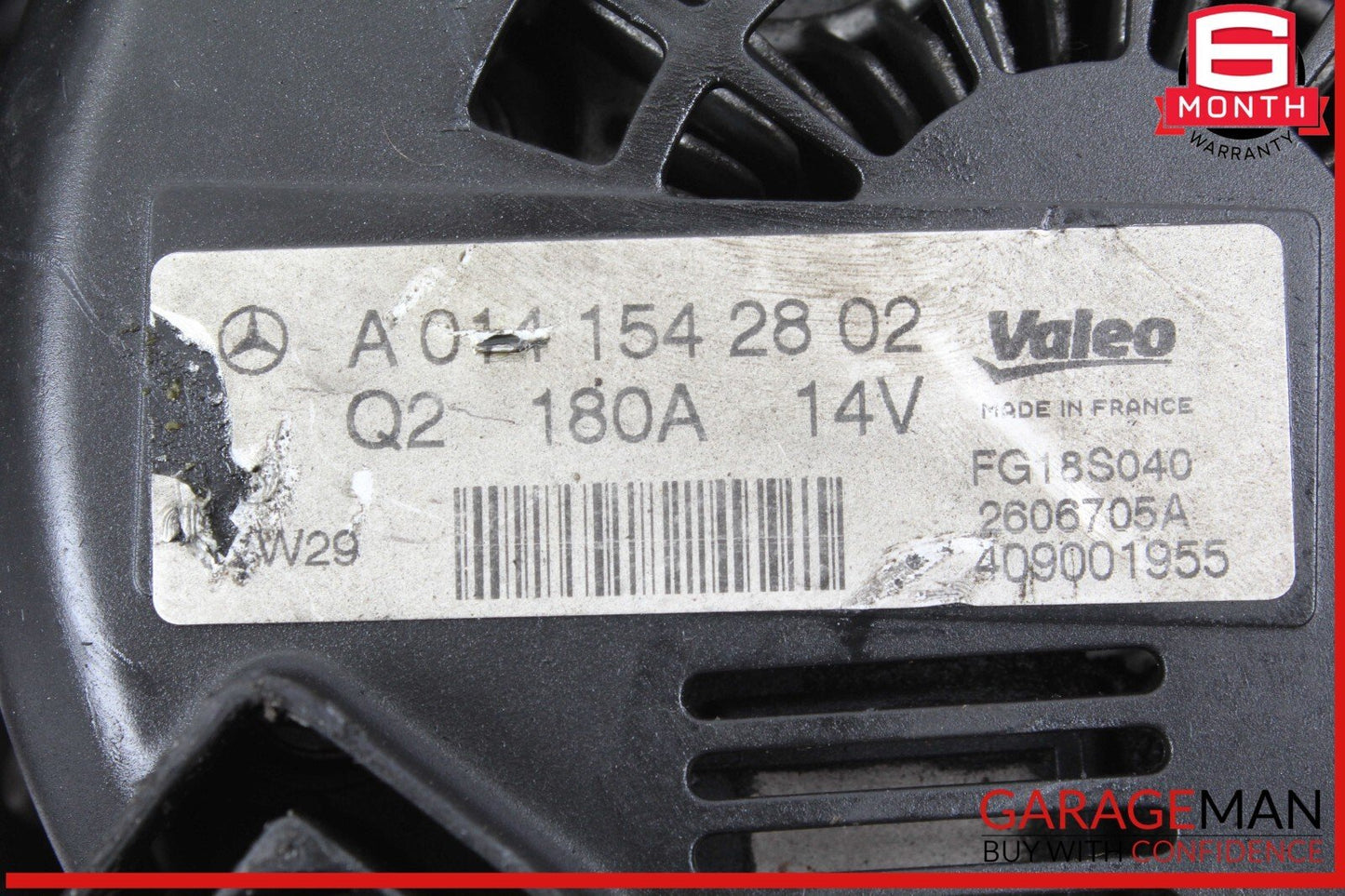 10-13 Mercedes W221 S400 Hybrid Alternator Generator Valeo 0141542802 OEM