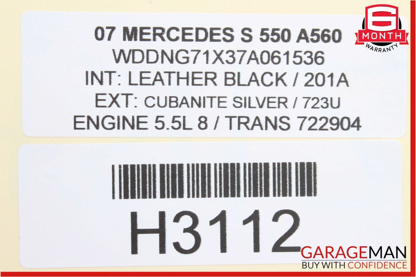 07-11 Mercedes W221 S550 S63 AMG Windshield Night Vision Camera