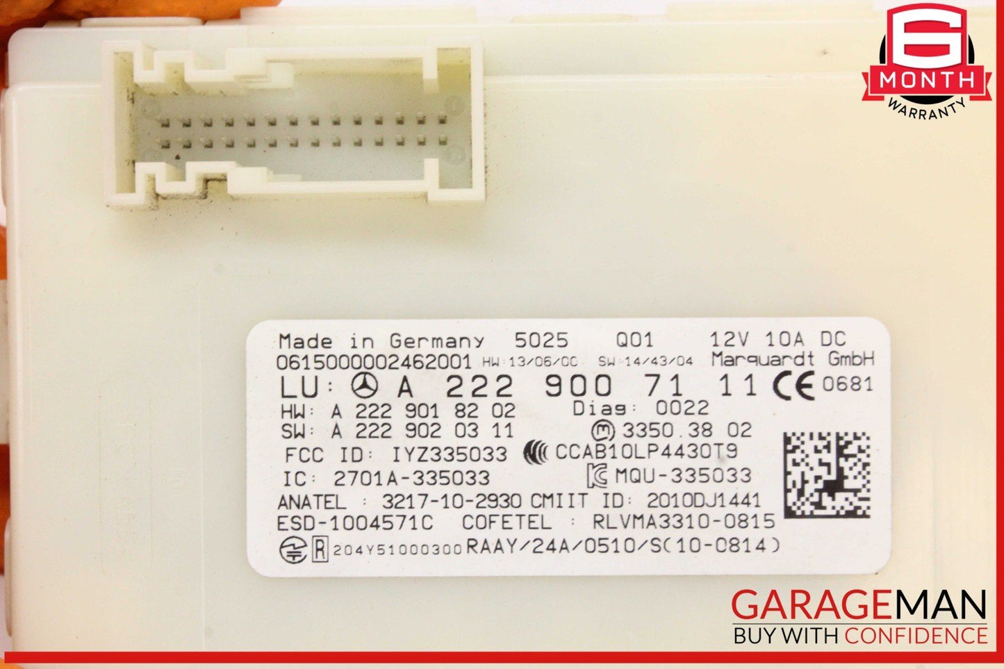 14-19 Mercedes W205 C300 S600 GLC350 S550 Keyless Go Entry Control Module OEM