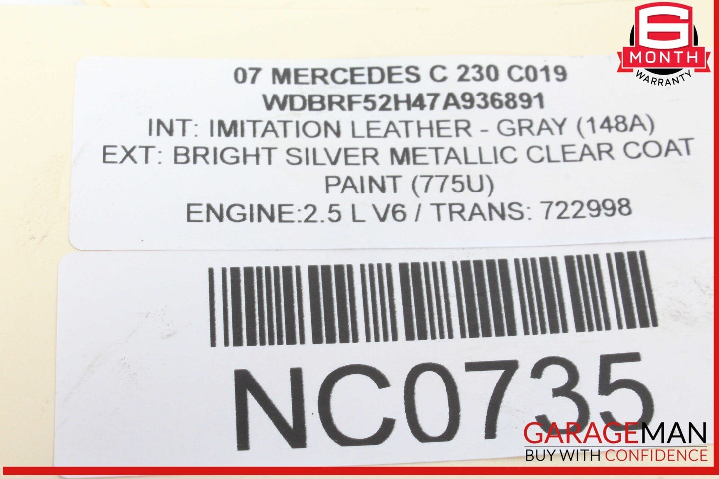 01-07 Mercedes W203 C230 C320 C32 AMG Front Left Side Lower Control Arm OEM