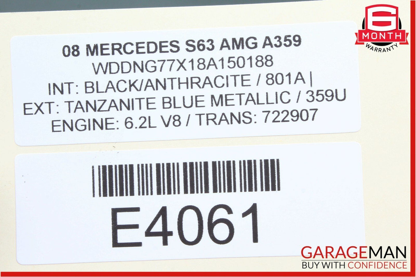 07-13 Mercedes W221 S63 Top Shark Fin Antenna Roof GPS OEM