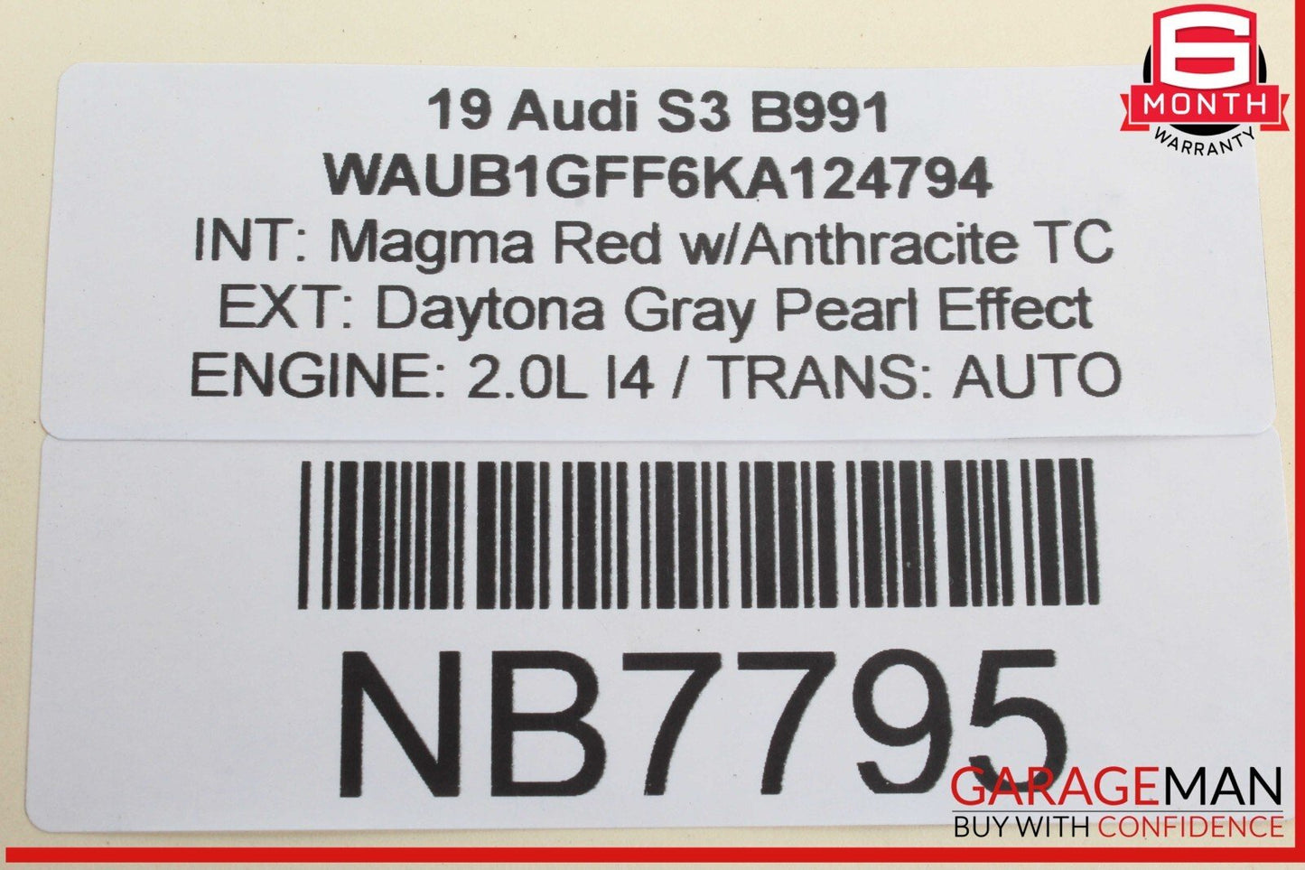 17-20 Audi S3 A3 Rear Left / Right Side Door Control Module Unit 8W1959395D OEM