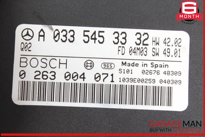 00-06 Mercedes W215 CL500 S500 Parktronic Parking Control Module 0335453332 OEM
