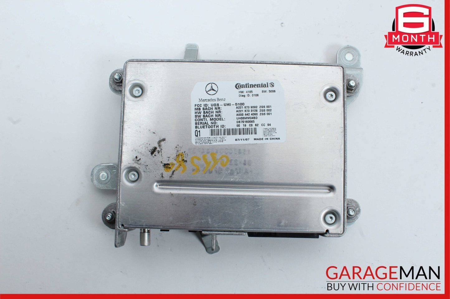 07-13 Mercedes W221 S550 CL550 Bluetooth Communication Controller Module OEM