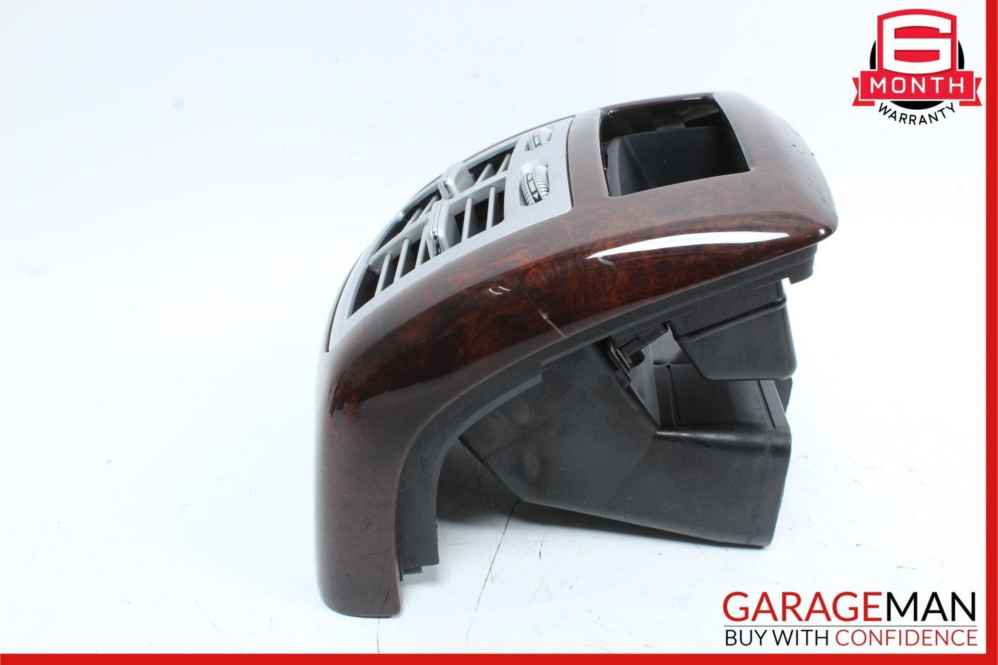 07-13 Mercedes W221 S550 Rear Center Console AC A/C Air Vent Trim Panel Wood OEM