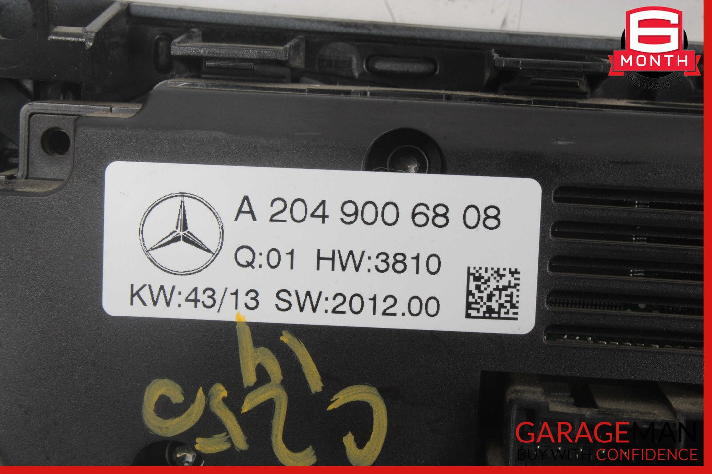 12-14 Mercedes W204 E350 C300 CLS550 AC A/C Heater Climate Switch Control OEM