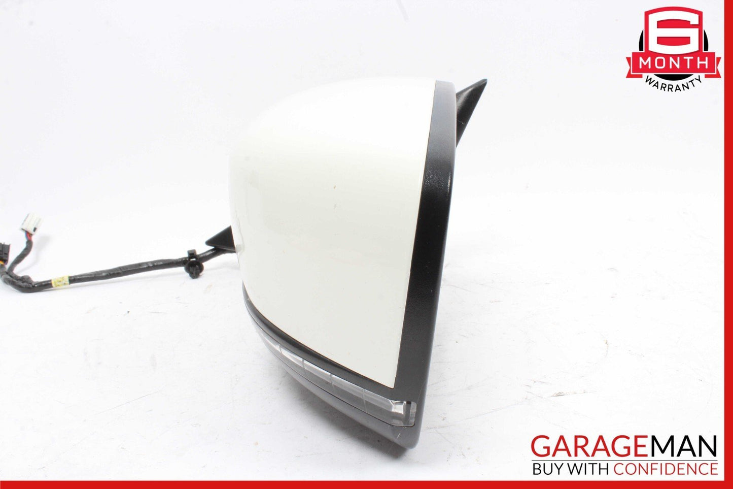 14-17 Maserati Ghibli Front Left Side Mirror Door Rear View Black/White OEM