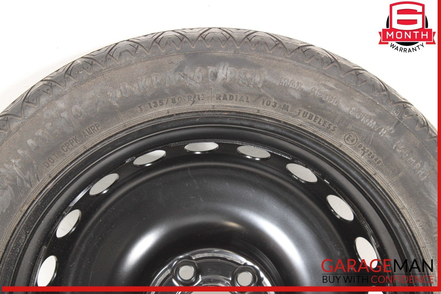10-17 Mercedes W207 E400 C250 Coupe Donut Spare Tire Wheel Rim 135 80 17" OEM