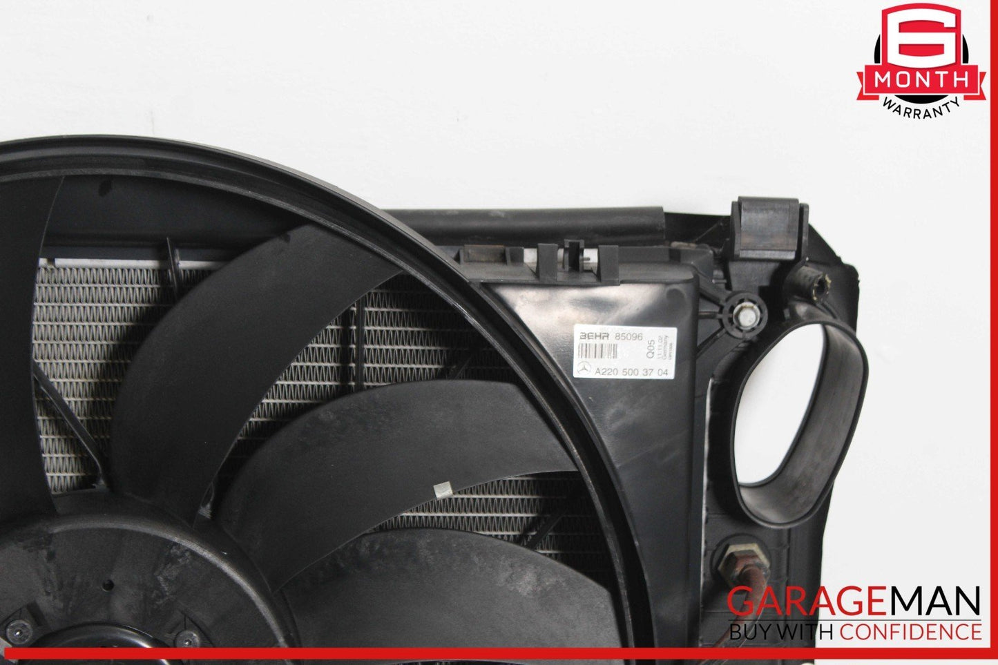 02-06 Mercedes W220 S500 CL500 Engine Motor Cooling Fan Shroud w/ Radiator OEM