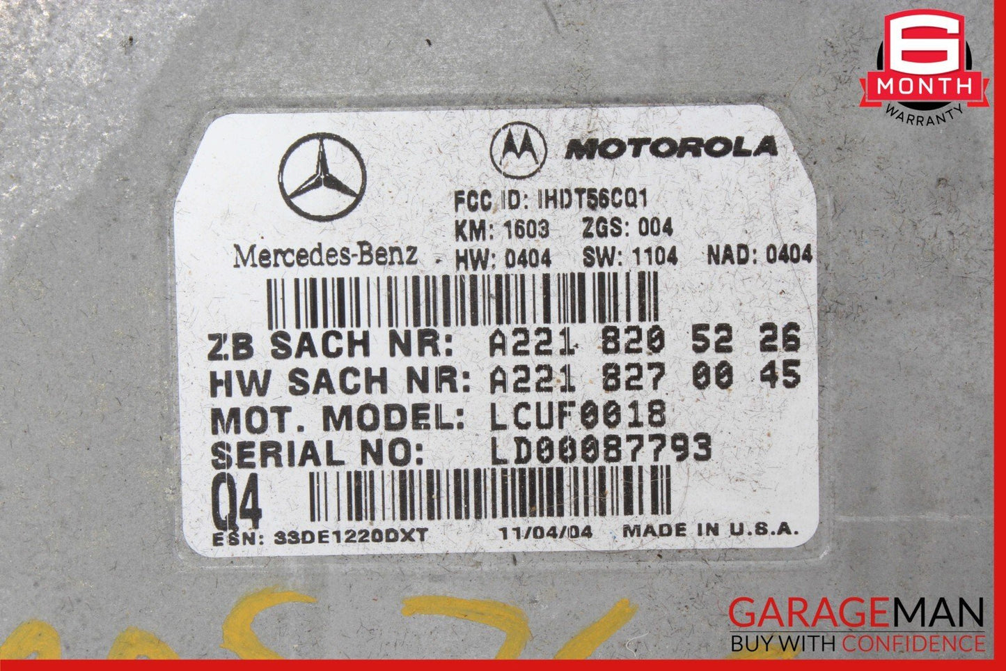 05-14 Mercedes R230 SL500 E350 CLS550 Voice Communication Control Module OEM