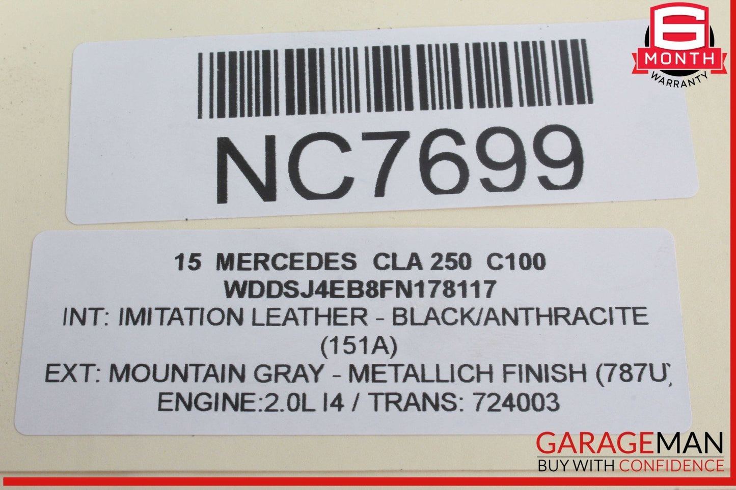 14-19 Mercedes W117 CLA250 Power Brake Booster Master Cylinder w/ Reservoir OEM