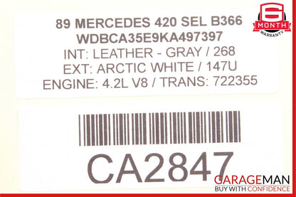 86-91 Mercedes W126 420SEL Rear Right Side Vacuum Lock Actuator Element OEM