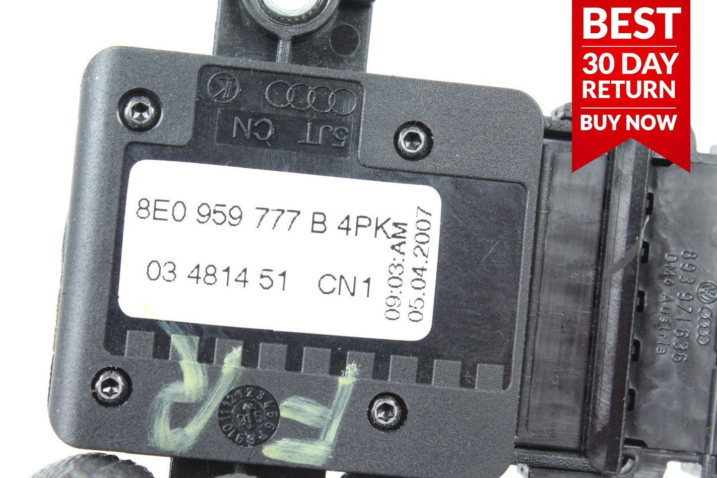 07-09 Audi Q7 Front Right Side Seat Lumbar Adjustment Switch Module Black A110
