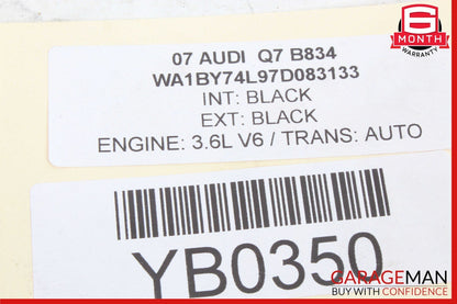 07-09 Audi Q7 4L Front Right Side Fog Light Lamp Surround Frame Trim OEM