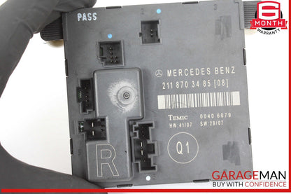 07-09 Mercedes W211 E550 E350 Rear Right Side Door Control Module 2118703485 OEM