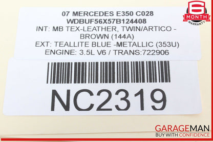 05-14 Mercedes W211 E350 Engine PCV Crankcase Vent Valve Oil Separator OEM