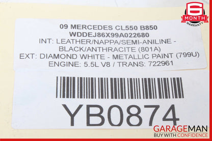 03-12 Mercedes R230 SL500 SL550 SL55 AMG Trunk Lid Lock Latch Handle w/o Key OEM