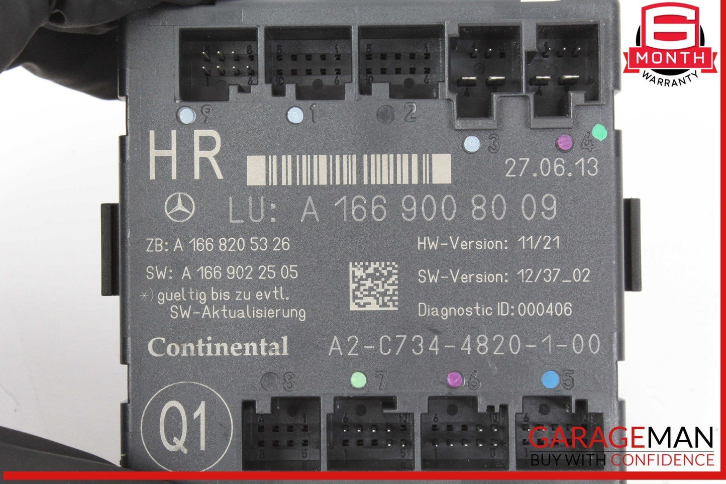 12-19 Mercedes X166 GL450 4MATIC GLE350 Rear Right Side Door Control Module Unit