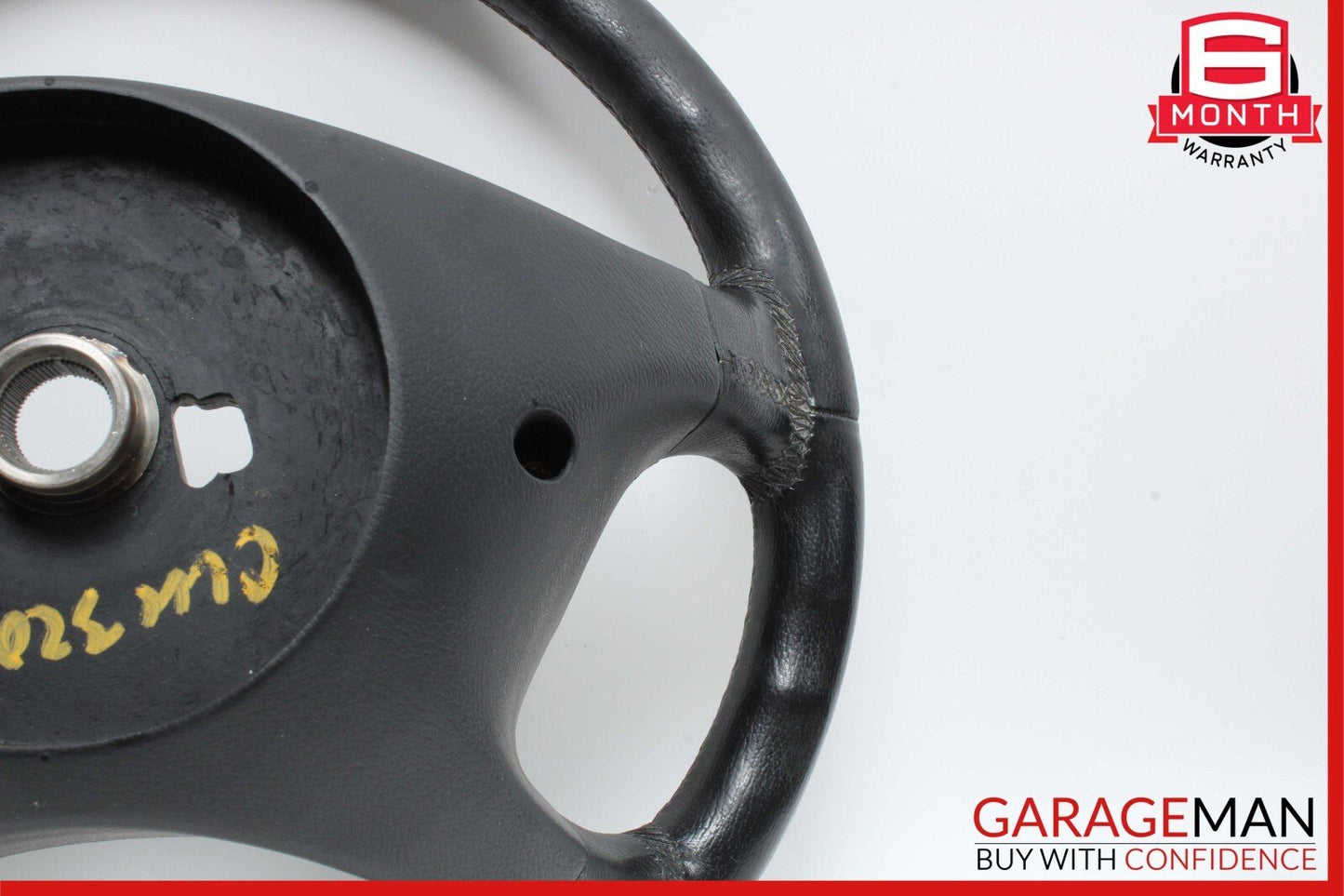 03-09 Mercedes W209 CLK320 SL500 Driver 4 Spoke Steering Wheel Leather Black OEM