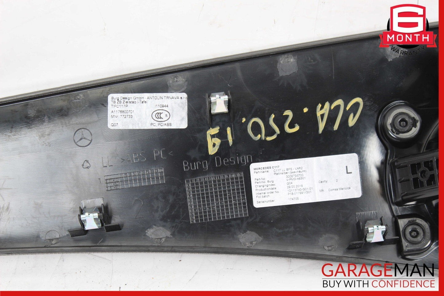14-19 Mercedes W117 CLA250 CLA200 Front Dash Dashboard Panel Cover Molding Assy