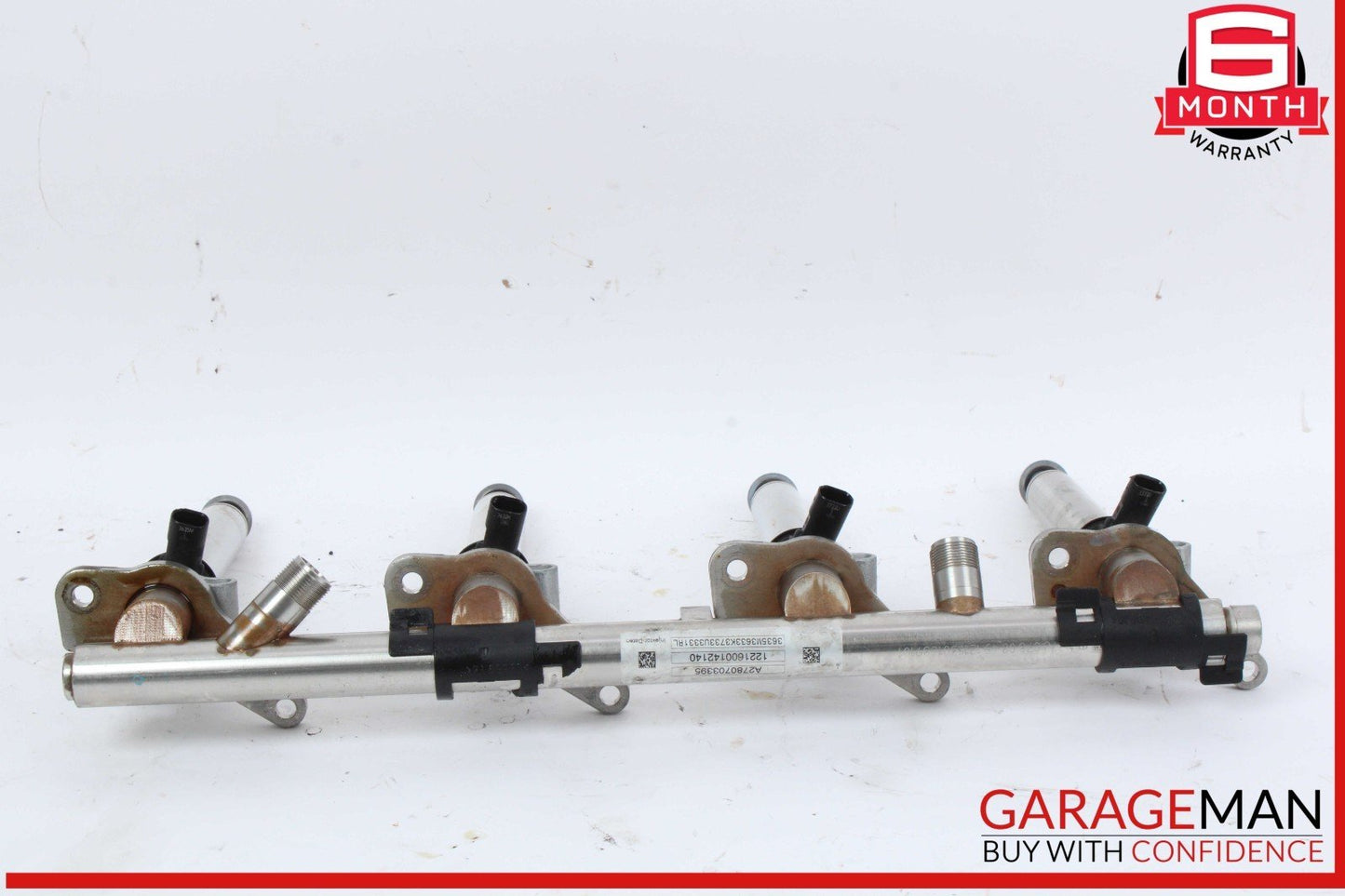 12-18 Mercedes X166 GL450 GL550 Fuel Injector Rail Left Side 2780703395 OEM