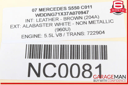 07-13 Mercedes W221 S550 Dashboard AC A/C Air Vent Left Driver Brown OEM