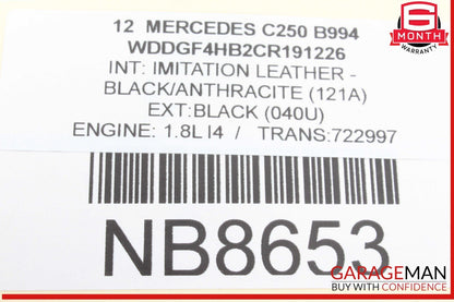 08-15 Mercedes W204 C250 Front Left Driver Side Suspension Lower Control Arm OEM