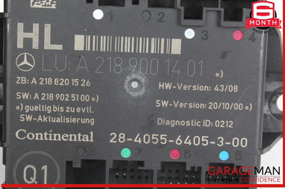 08-18 Mercedes W212 E350 C300 E550 Rear Left Side Door Control Module Unit