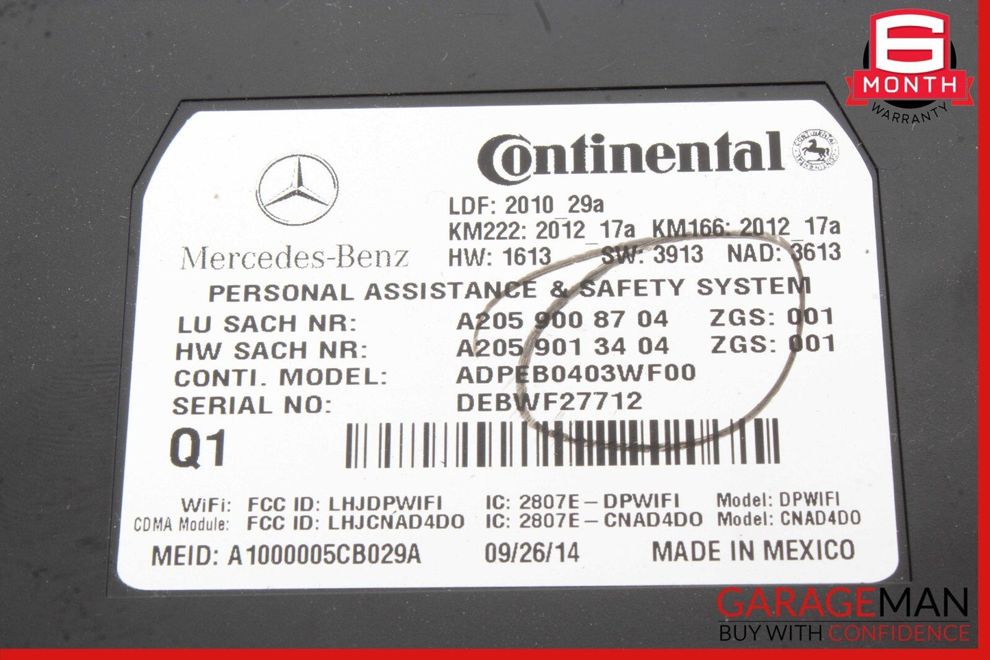 10-20 Mercedes W205 C400 GLA250 SL400 Communication Control Module Unit OEM