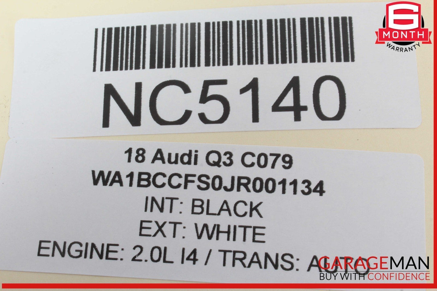 15-18 Audi Q3 Rear Left Driver Side Window Regulator Motor 8K0959811A OEM