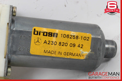 00-12 Mercedes R230 SL500 CL55 AMG Front Left Driver Door Window Regulator Motor