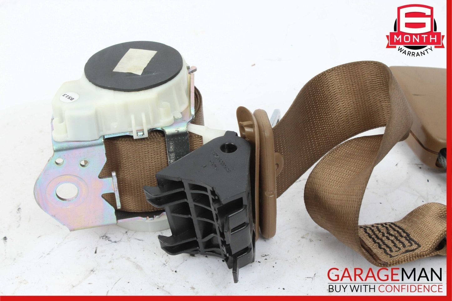 07-13 Mercedes W221 S550 S63 Rear Center Seat Belt Retractor Buckle Brown OEM