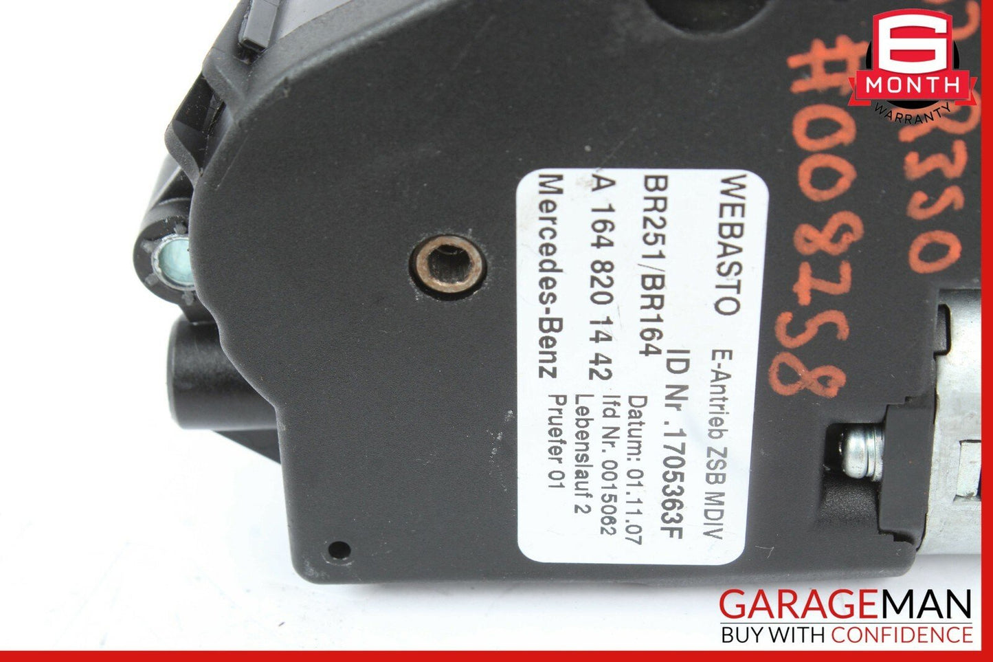 06-12 Mercedes W251 R350 ML550 Panoramic Sunroof Sun Roof Motor 1648201442 OEM
