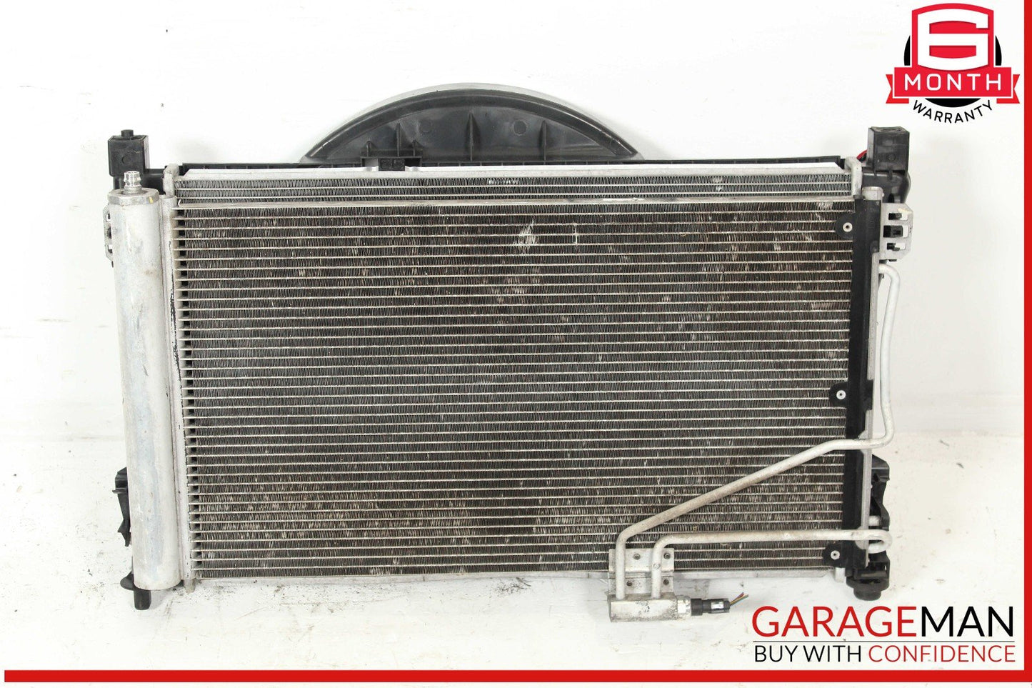 01-05 Mercedes W203 C240 Engine Cooling Radiator Fan Shroud Motor A/C Condenser