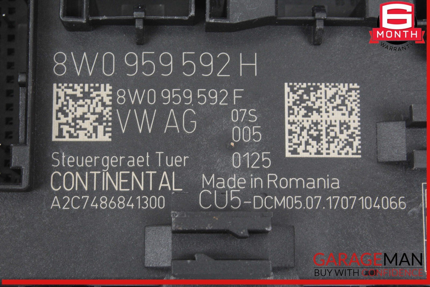 17-24 Audi A4 Quattro Front Right Passenger Side Door Control Module 8W0959592H