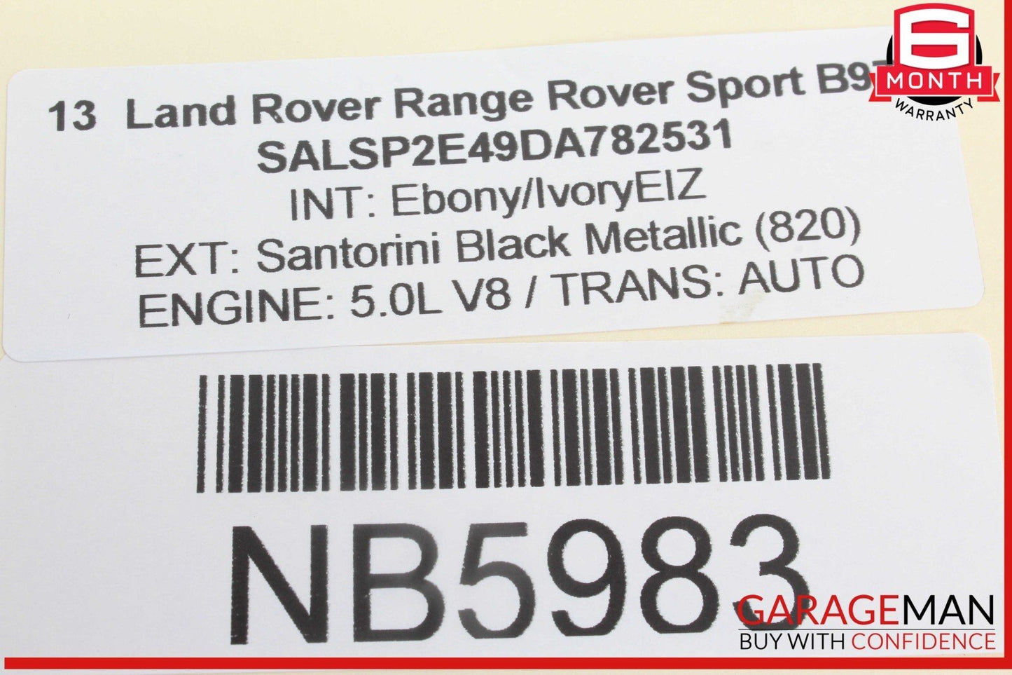 10-13 Land Rover Range Rover Sport Rear Left or Right Side Door Control Module