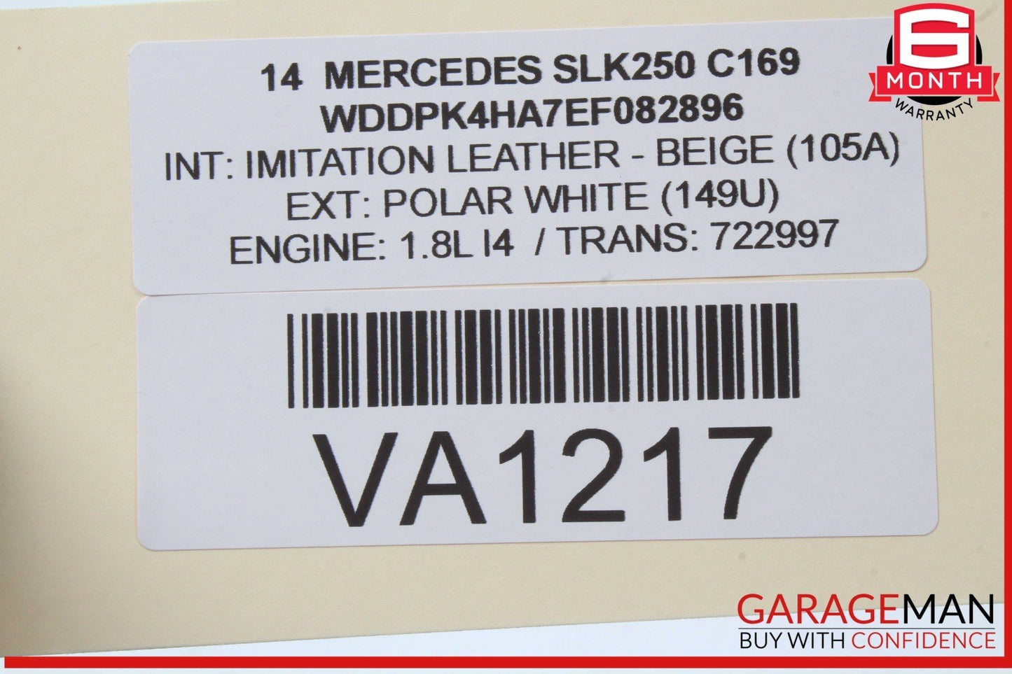 12-20 Mercedes R172 SLK250 SLC300 Front Top Roof Lock Latch Cylinder Set OEM