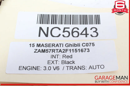 14-17 Maserati Ghibli Rear Left / Right Side Control Arm Bar Link 670006273 OEM