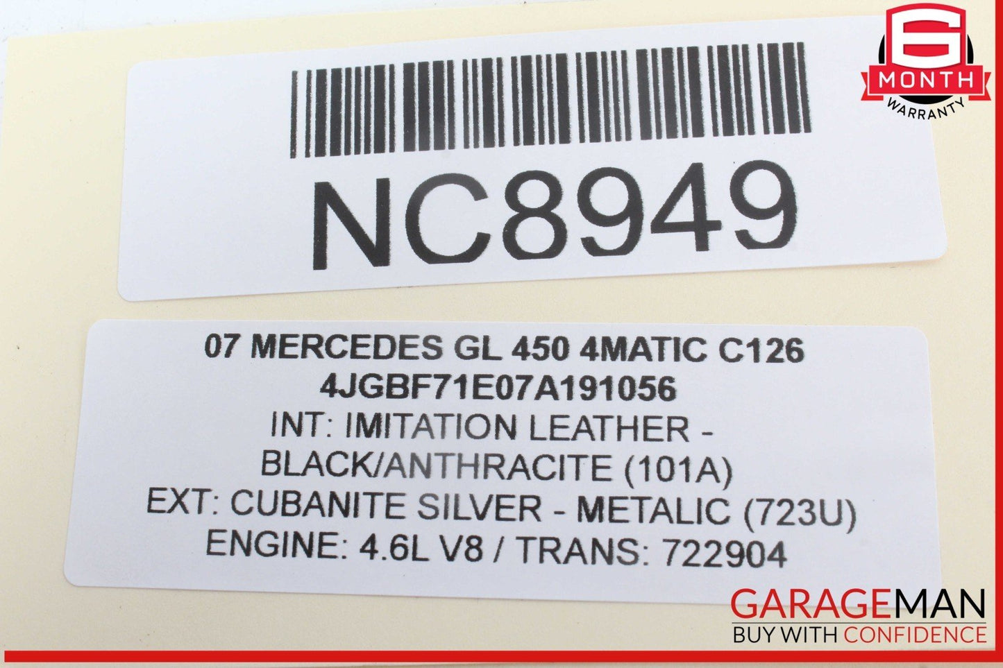 07-19 Mercedes X164 GL450 4MATIC GL350 Rear 3rd Third Row Seat Motor OEM