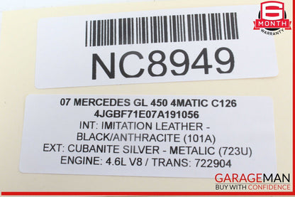 07-19 Mercedes X164 GL450 4MATIC GL350 Rear 3rd Third Row Seat Motor OEM
