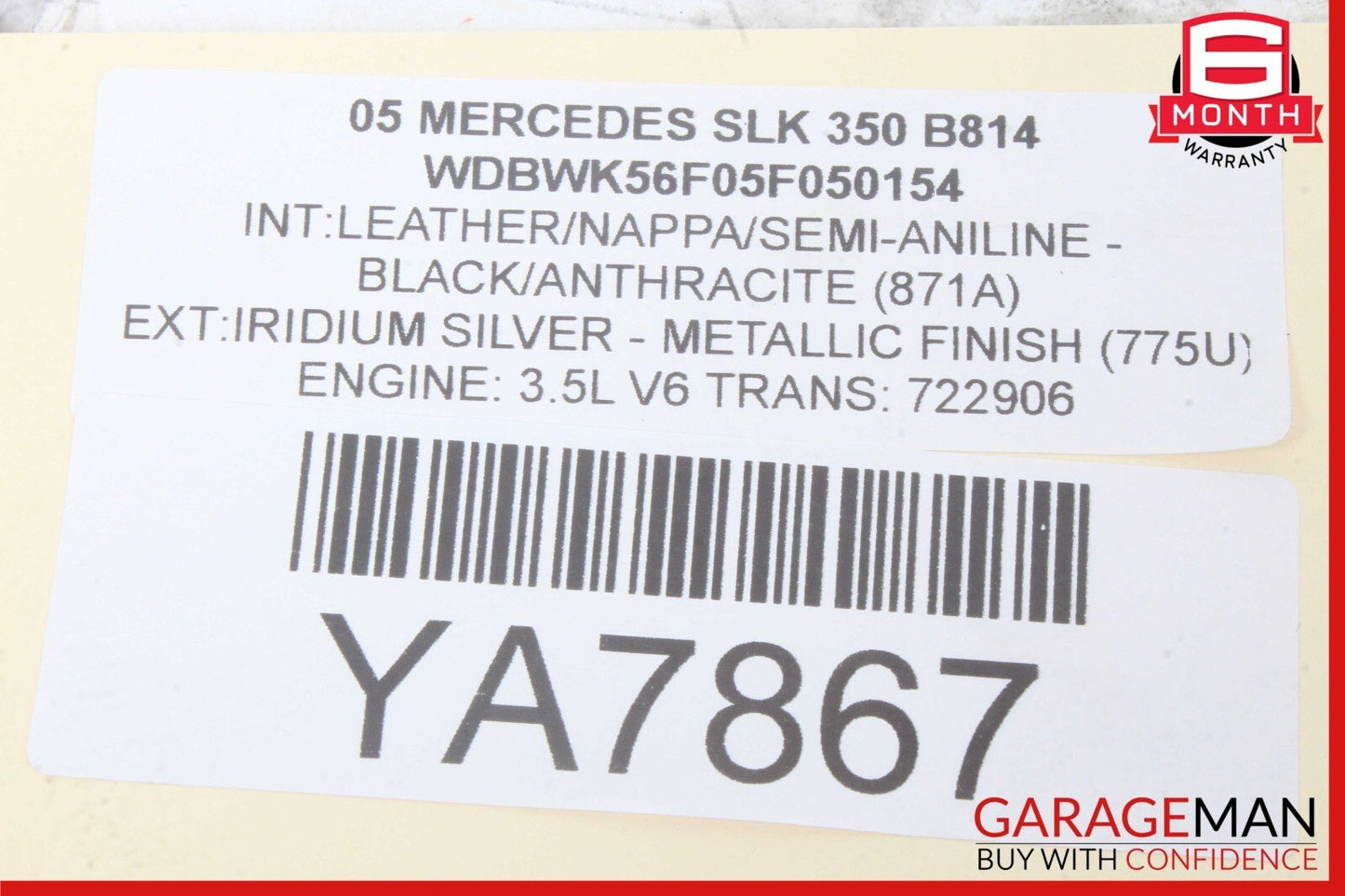 05-08 Mercedes R171 SLK350 SLK280 Front Right Side Seatbelt Seat Belt Retractor