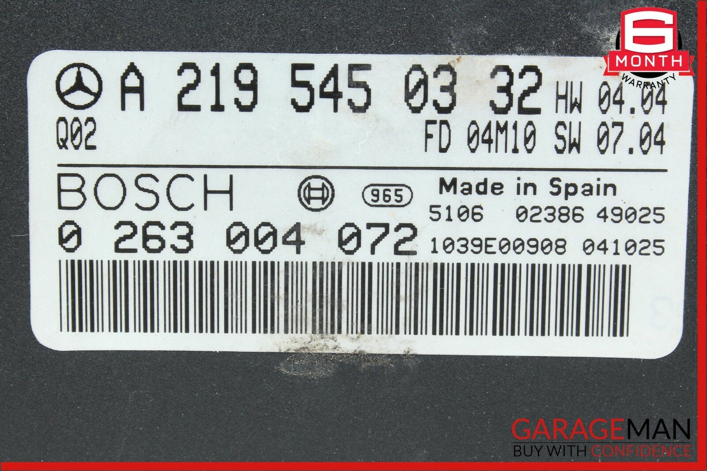 03-11 Mercedes W219 CLS500 Park Parktronic Sensor Control Module PDC OEM