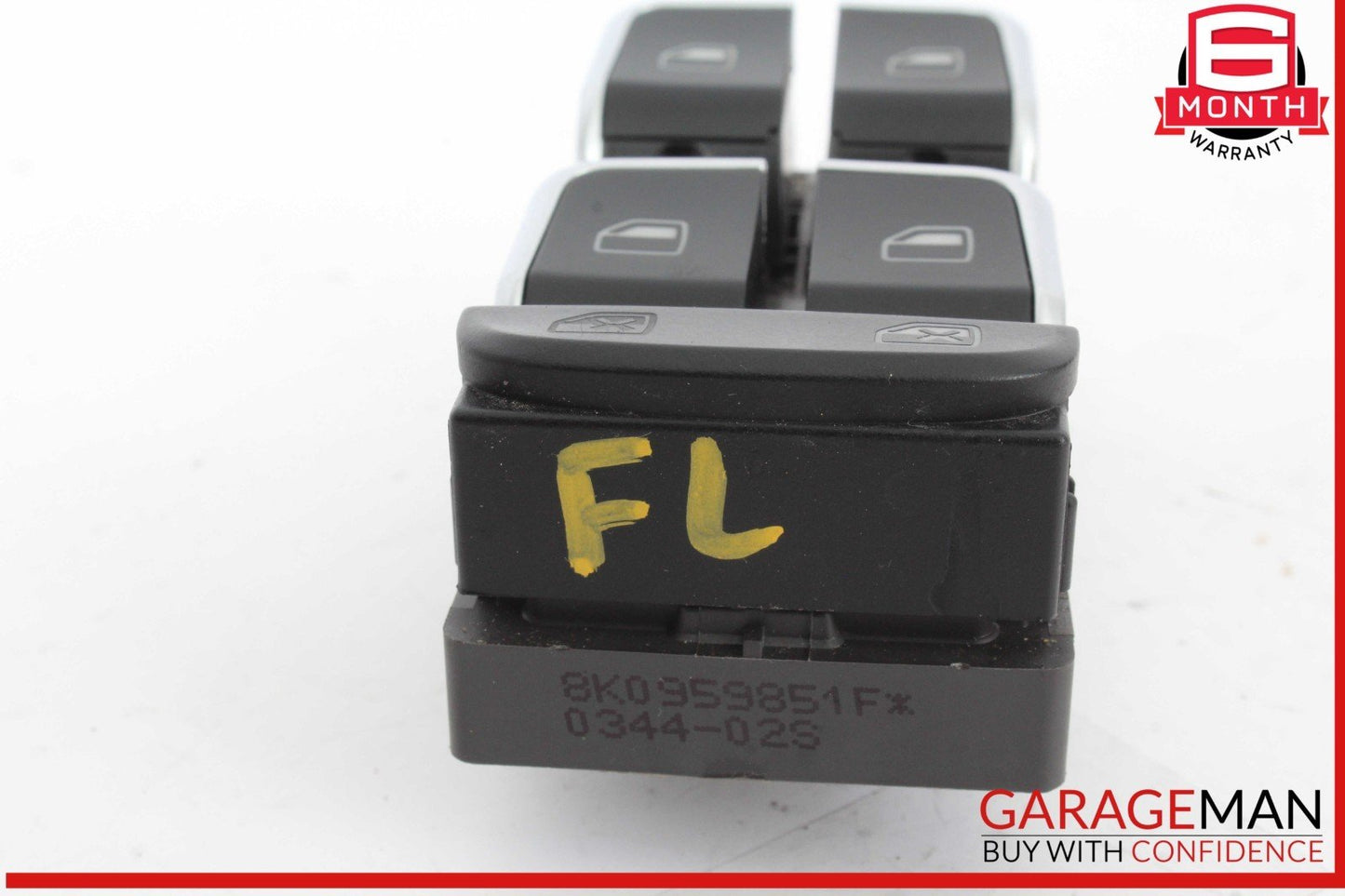 14-17 Audi SQ5 Front Left Driver Side Master Window Switch Button 8K0959851F OEM