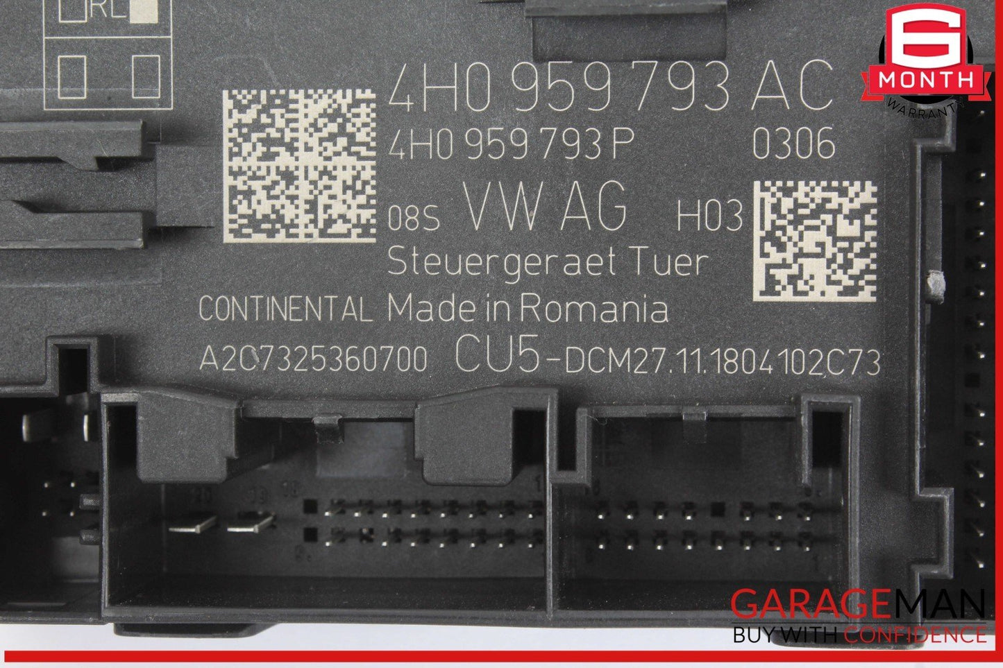 15-24 Porsche Macan Front Left Driver Side Door Control Module 4H0959793AC OEM