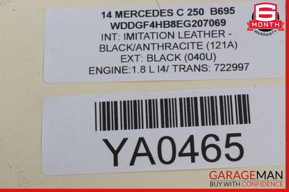 08-21 Mercedes GLA250 A220 C300 Rear Overhead Dome Light Reading Map Lamp Black