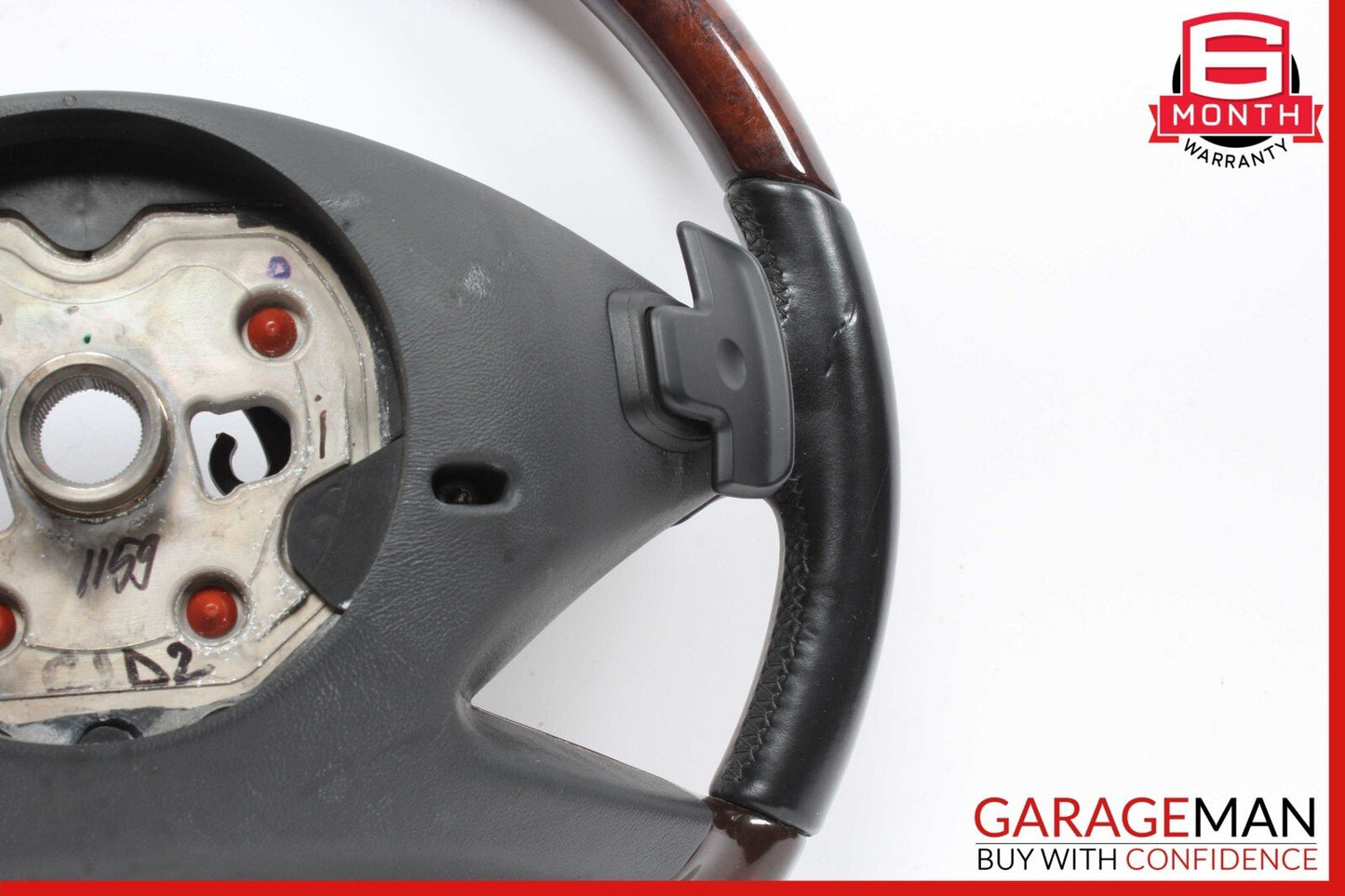 10-14 Mercedes W221 S550 S600 Steering Wheel w/ Paddle Shifters Black Wood OEM